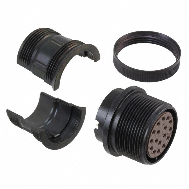 17 Position Circular Connector Receptacle, Female Sockets Solder Cup